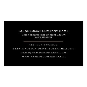 Small Washing Machine, Laundromat, Cleaning Service Business Card Back View