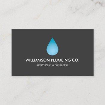 water drop plumbing, plumbers business card