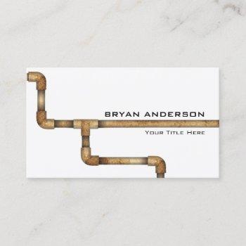 water pipe plumbing professional business card