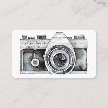 watercolor camera professional photographer business card