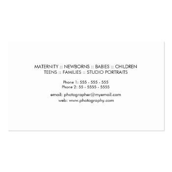 Small Watercolor Camera Professional Photographer Business Card Back View