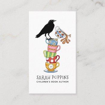 watercolor children's book author business card