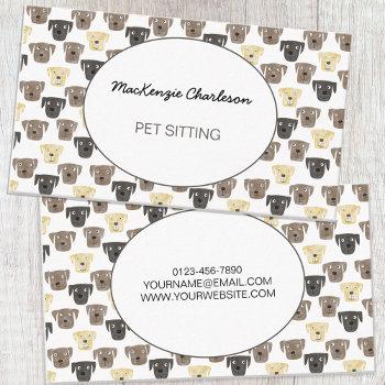 watercolor dog pet sitting business card