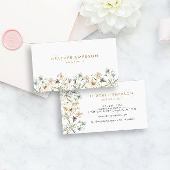 watercolor floral business card