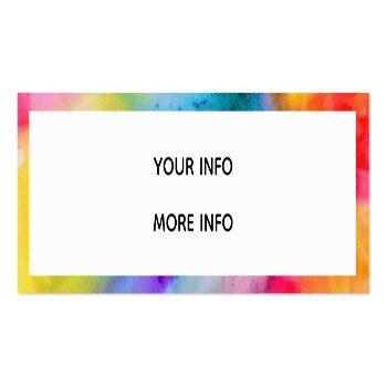 Small Watercolor Instagram Social Media Mini Business Card Back View