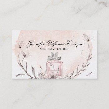 watercolor perfume floral custom essential oils business card