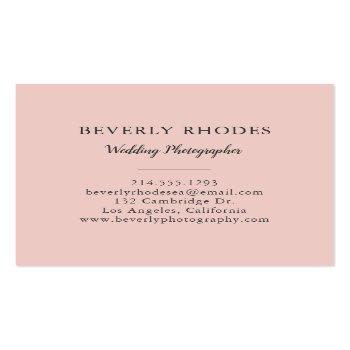 Small Watercolor Roses Square Business Card Back View
