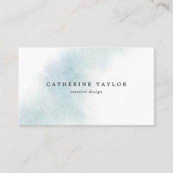 watercolor wash | blue business card