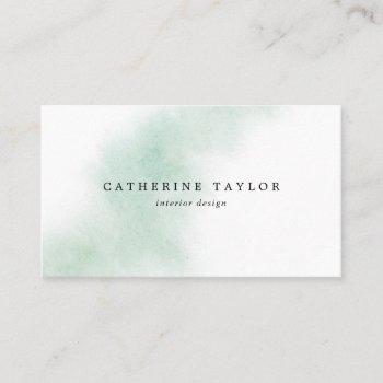 watercolor wash | green business card