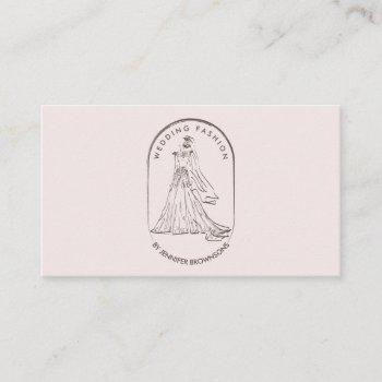 wedding dress bride fashion designer business card