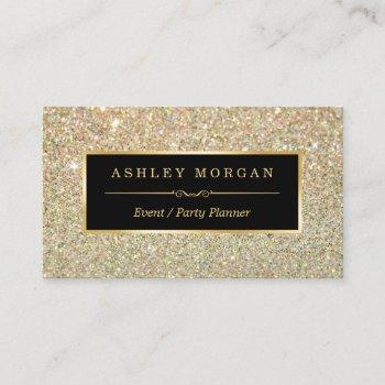 wedding event planner - sassy beauty gold glitter business card
