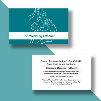 wedding officant business cards