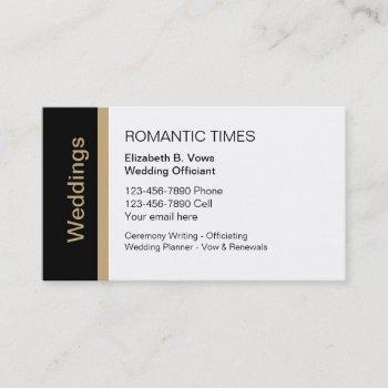 wedding officiant business cards