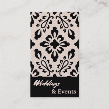 wedding planner. catering. wedding supplies business card