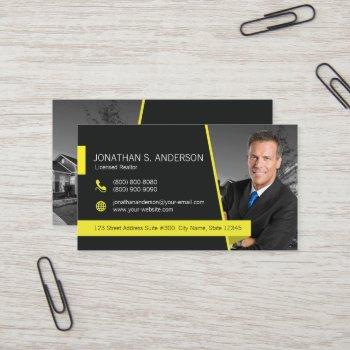 weichert realtor business card black-yellow