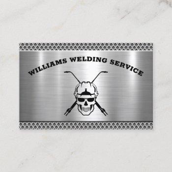 welder metal welding fabricator business card