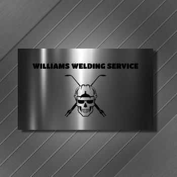 welder metal welding fabricator professional business card
