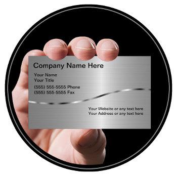 welding business cards silver tone