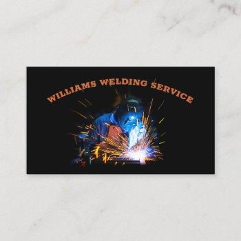 welding metal fabrication welder business card