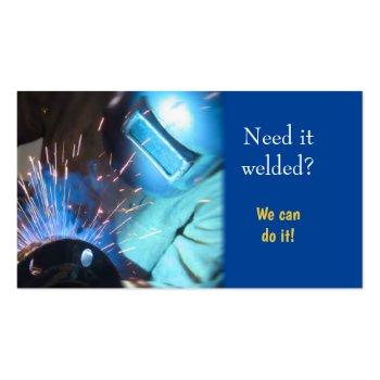 Small Welding Service Connect With Your Customer Business Card Front View