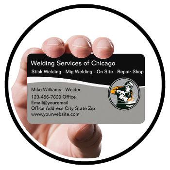 welding services modern business card template