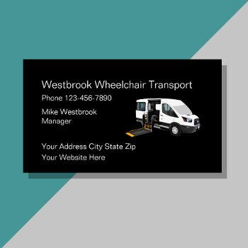 wheelchair transportation services business card