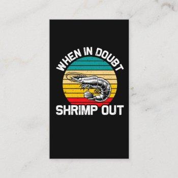 when in doubt shrimp out jiu jitsu martial arts business card