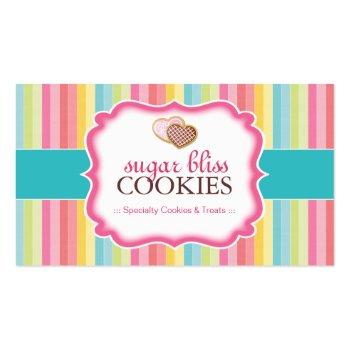 Small Whimsical Cookies Business Cards Front View