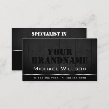 white and black wooden boards cool wood grain look business card