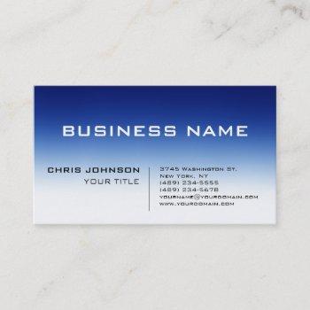 white blue contemporary consultant business card