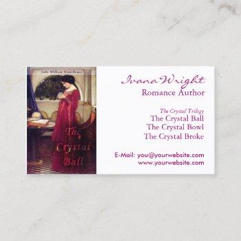 white book cover author business card