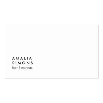 Small White Minimalist Business Cards Front View