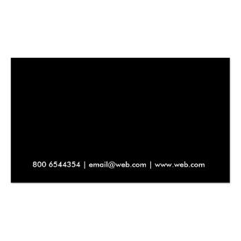 Small White Modern Minimal  Round Logo Professional Business Card Back View