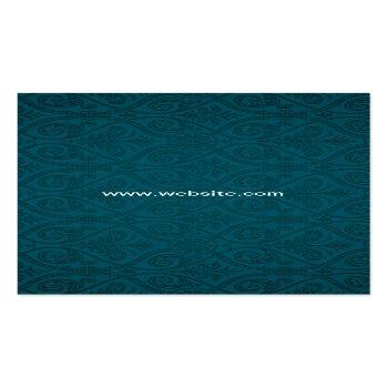 Small White Mustache Personal Chef Business Card Back View