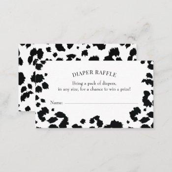 wild leopard print diaper raffle insert card