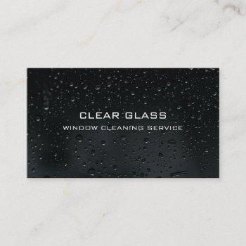 window at night, window cleaner, cleaning service business card