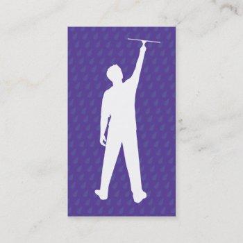 window cleaner sillouette business card