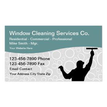 Small Window Cleaning Professional Business Card Design Front View