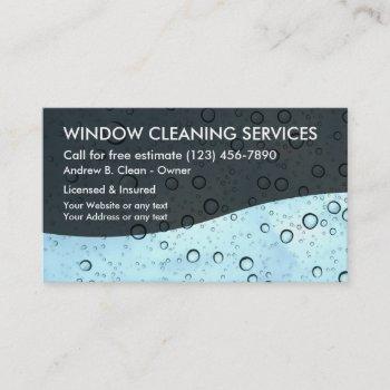 window cleaning service business card