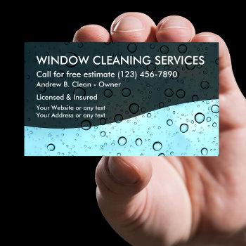 window cleaning service business card