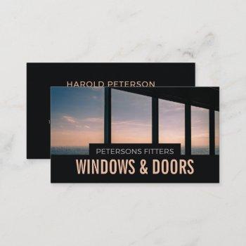 window scene, window & door fitter company business card