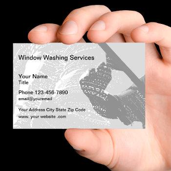 window washer cleaning service business card