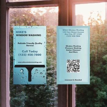 window washing and cleaning business card