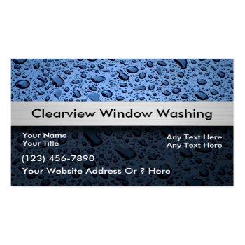 Small Window Washing Business Cards Front View