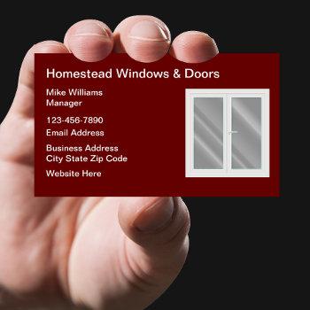 windows and doors business cards
