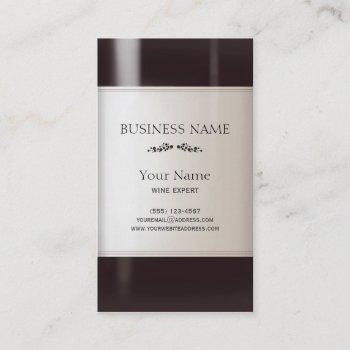 wine bottle label business card
