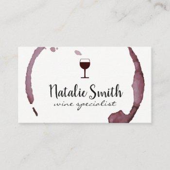 wine stain (wine glass) business card