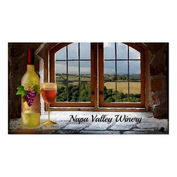 Small Winery Or Vineyard Wine Themed Business Card Front View