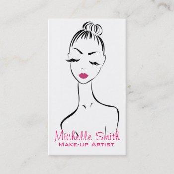 woman face make-up artist business card design