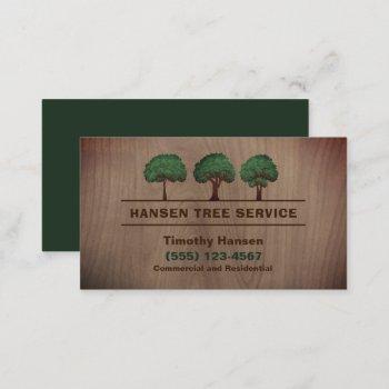 wood design tree landscaping yard service business card